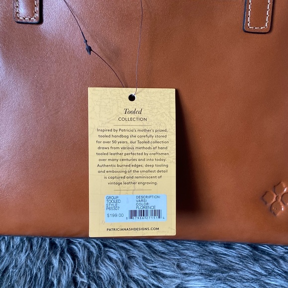 NWT Patricia Nash genuine leather tote brown - Picture 7 of 10